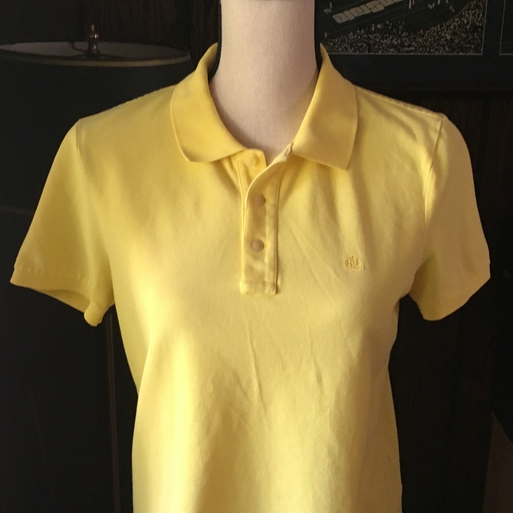Lauren Ralph Lauren Polo Yellow Short Sleeve